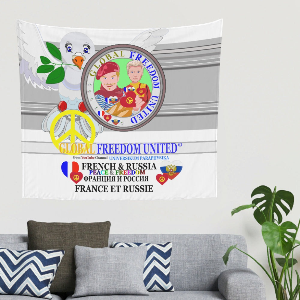 Tapestry Global Freedom United Men French & Russia Old Peace Grey