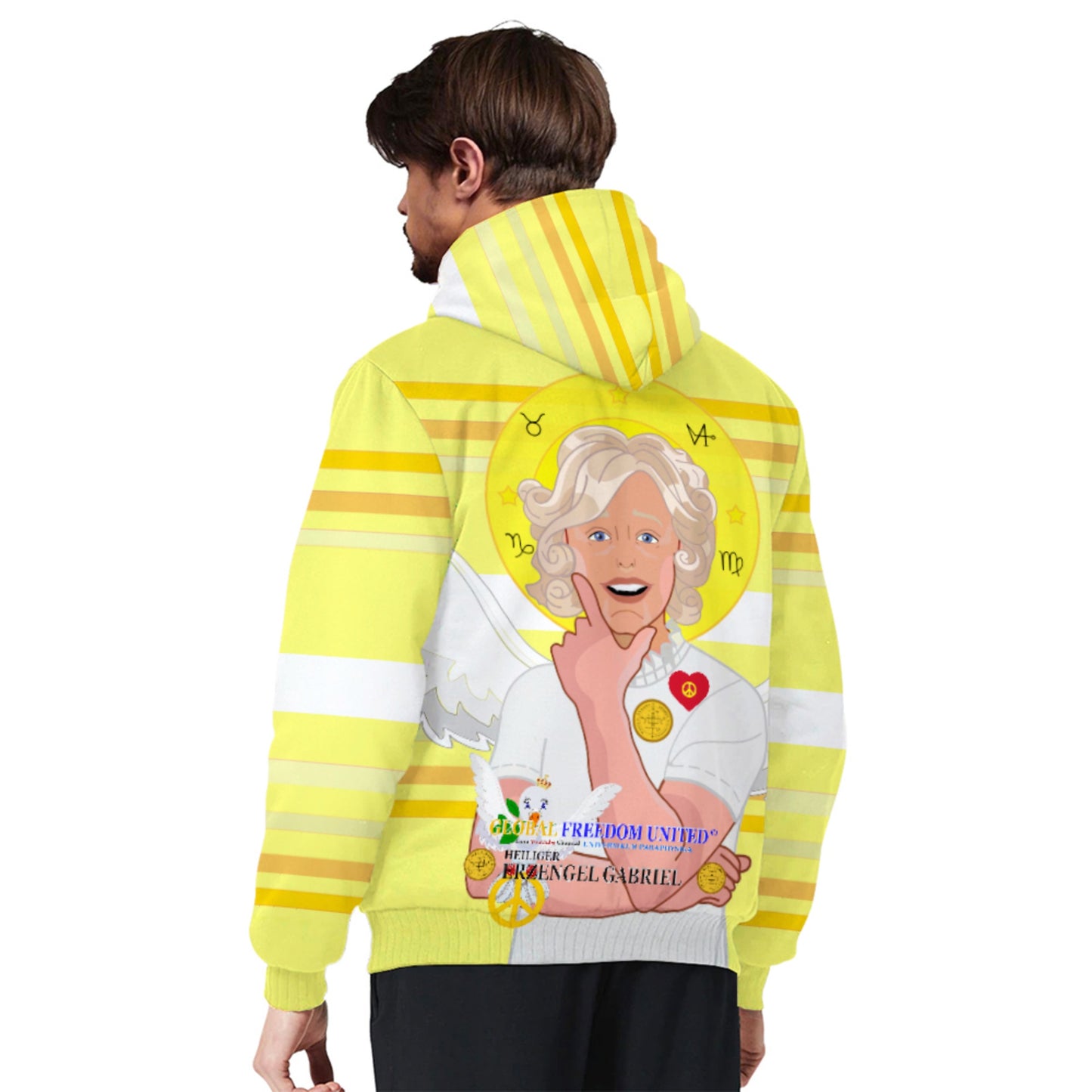 Plush Hoodie Global Freedom United Archangel Gabriel Yellow