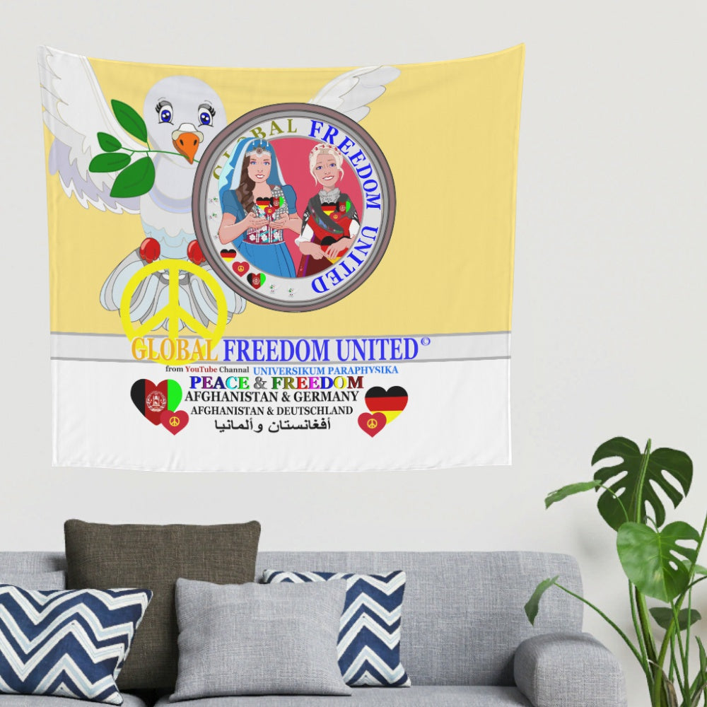Tapestry GLOBAL FREEDOM UNITED© Women AFGHANISTAN & GERMANY Yellow