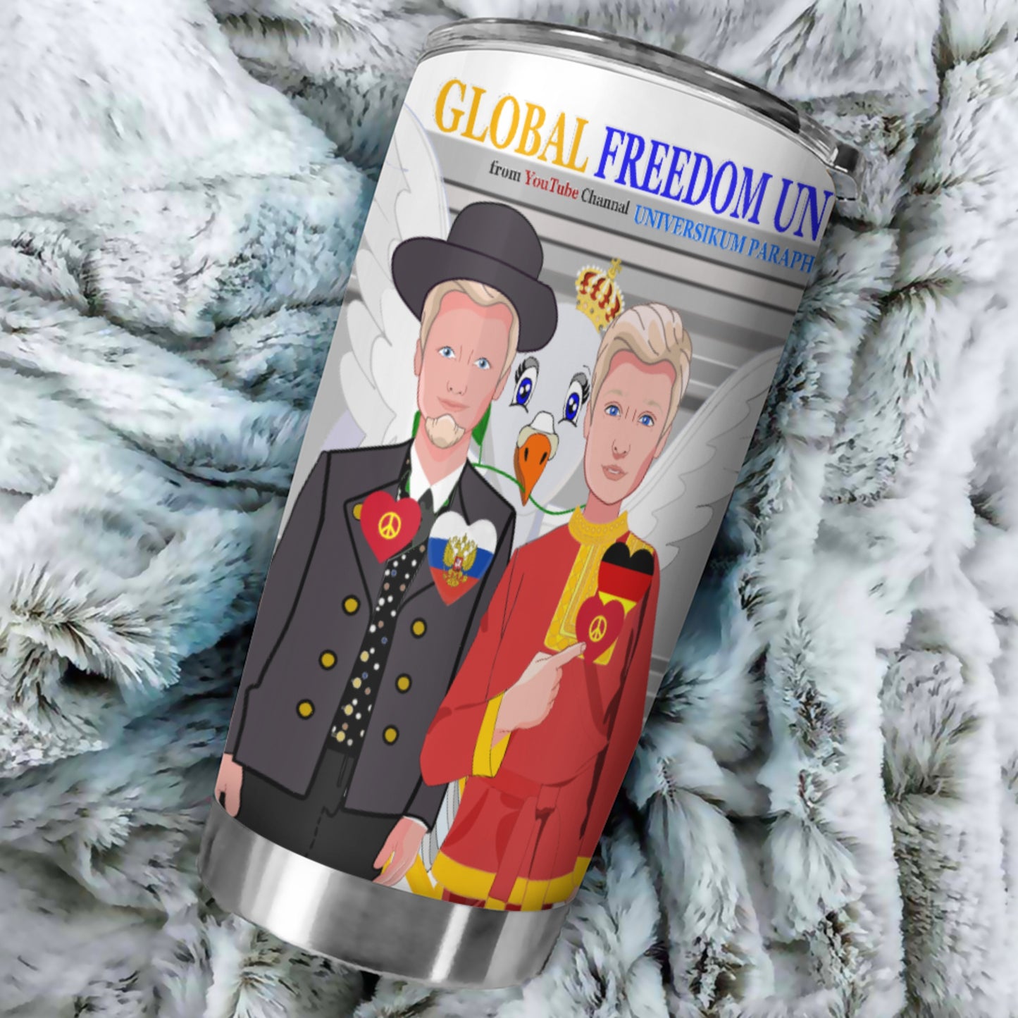 Tumbler Global Freedom United Men Germany & Russia Old Peacegrey