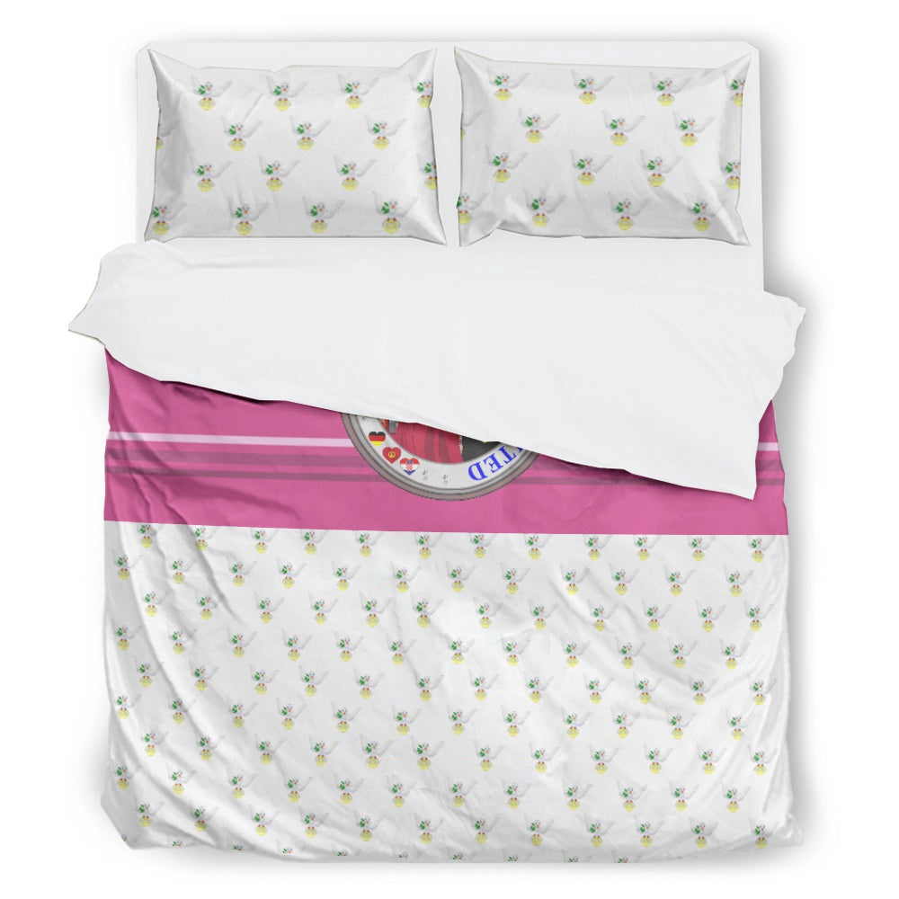 Bed Set GLOBAL FREEDOM UNITED© Women Croatia & Germany Peace Circle Pink Version 2