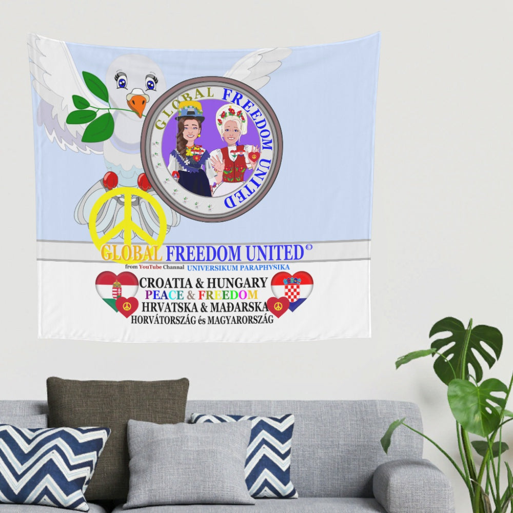 Tapestry GLOBAL FREEDOM UNITED© Women Croatia & Hungary V2 Light Blue