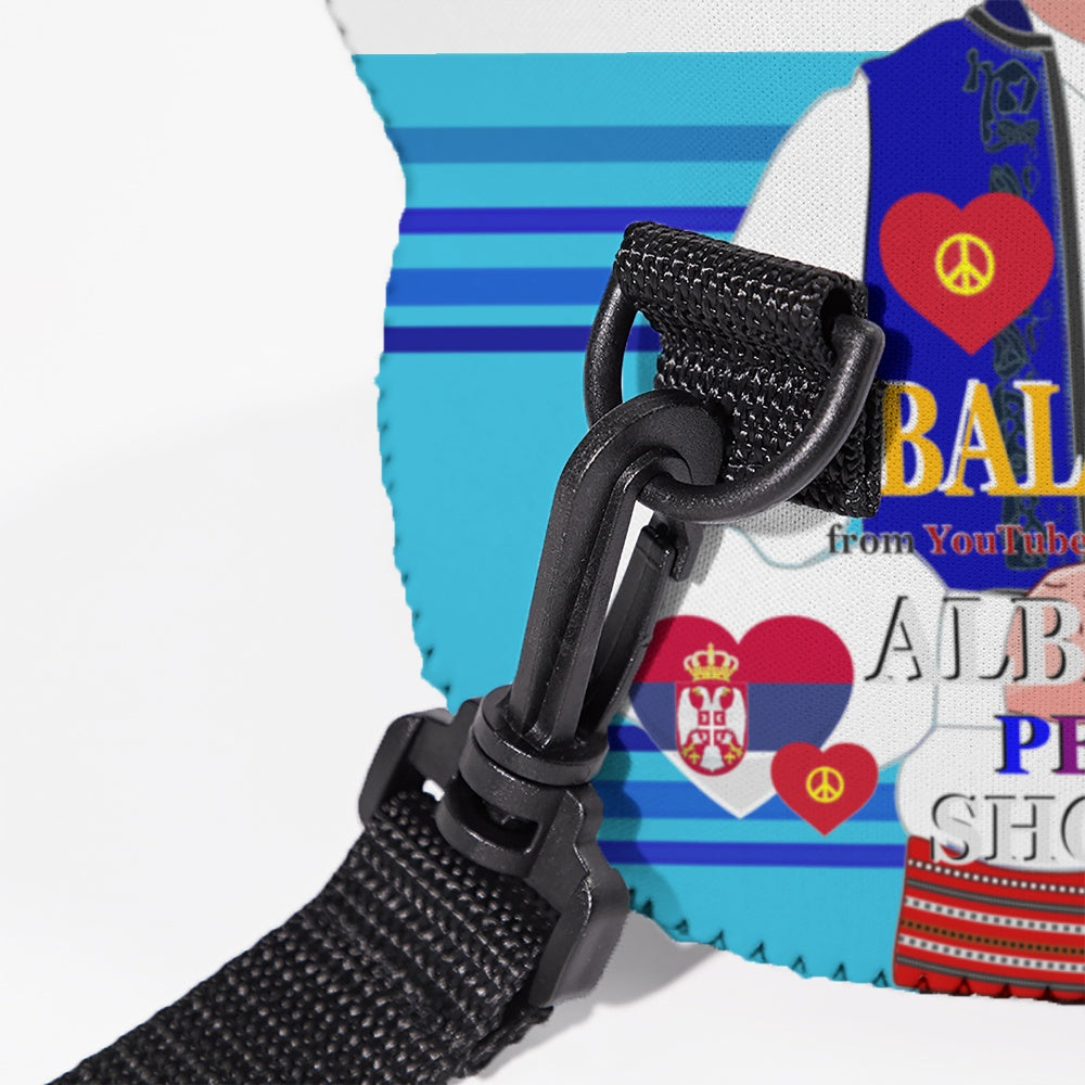 Meal Bag With Strap GLOBAL FREEDOM UNITED© Men Albania & Serbia Blue 1