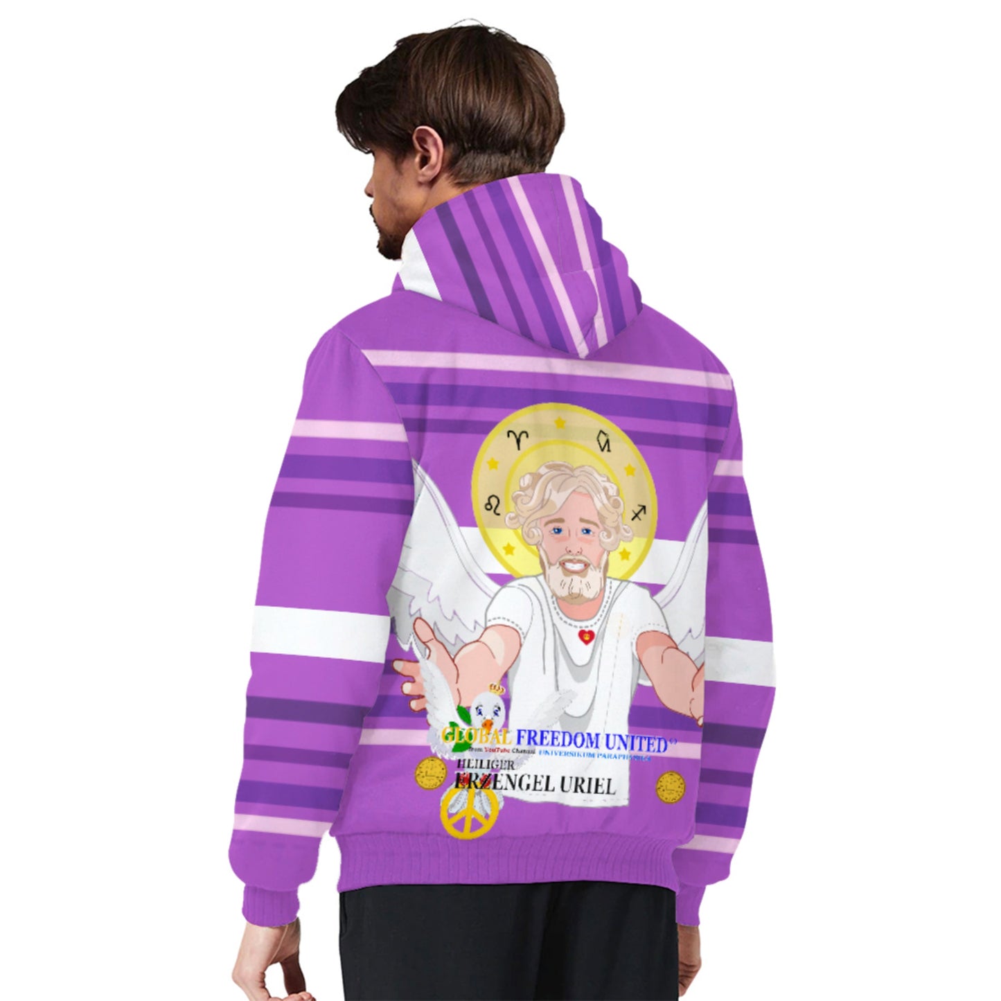 Plush Hoodie Global Freedom United Archangel Uriel German Lilac