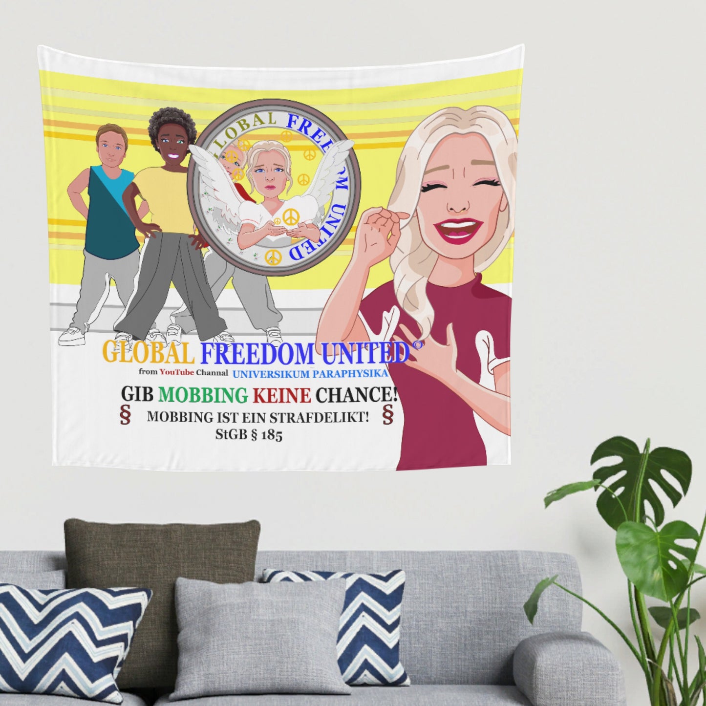 Tapestry Global Freedom United Gib Mobbing Keine Chance Gelb
