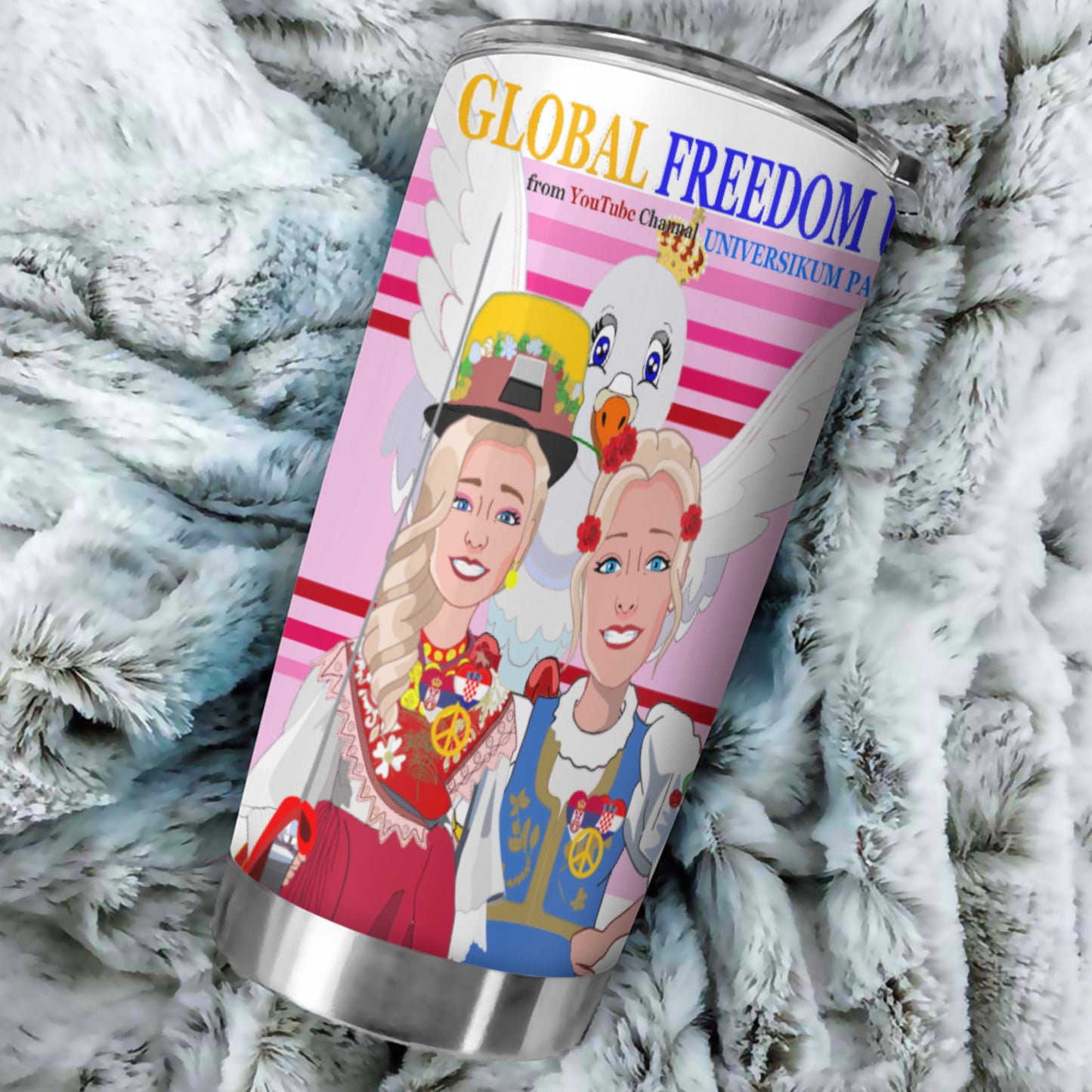 Tumbler Global Freedom United Women Croatia & Serbia Pink2