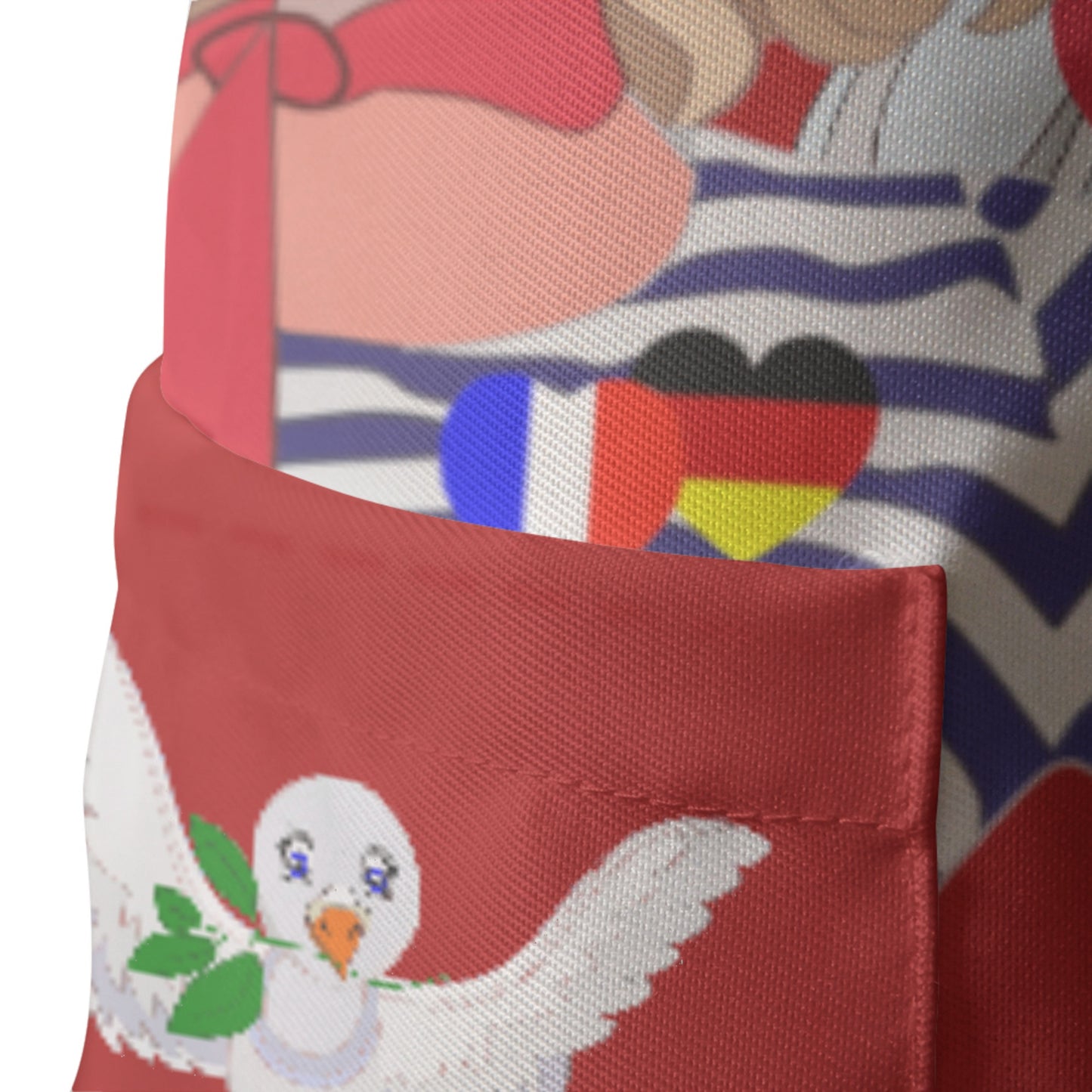 Apron GLOBAL FREEDOM UNITED© Women French & Germany Red