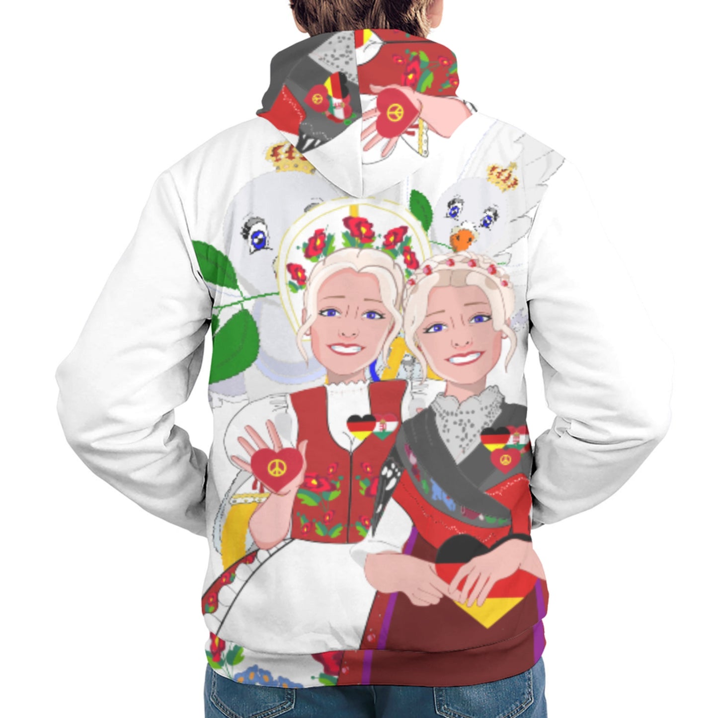 Hoodie GLOBAL FREEDOM UNITED© Women Germany & Hungary BIG