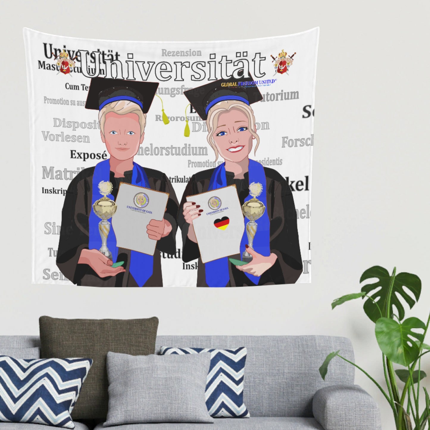 Tapestry Global Freedom United Students Couple Blond Hair Germany