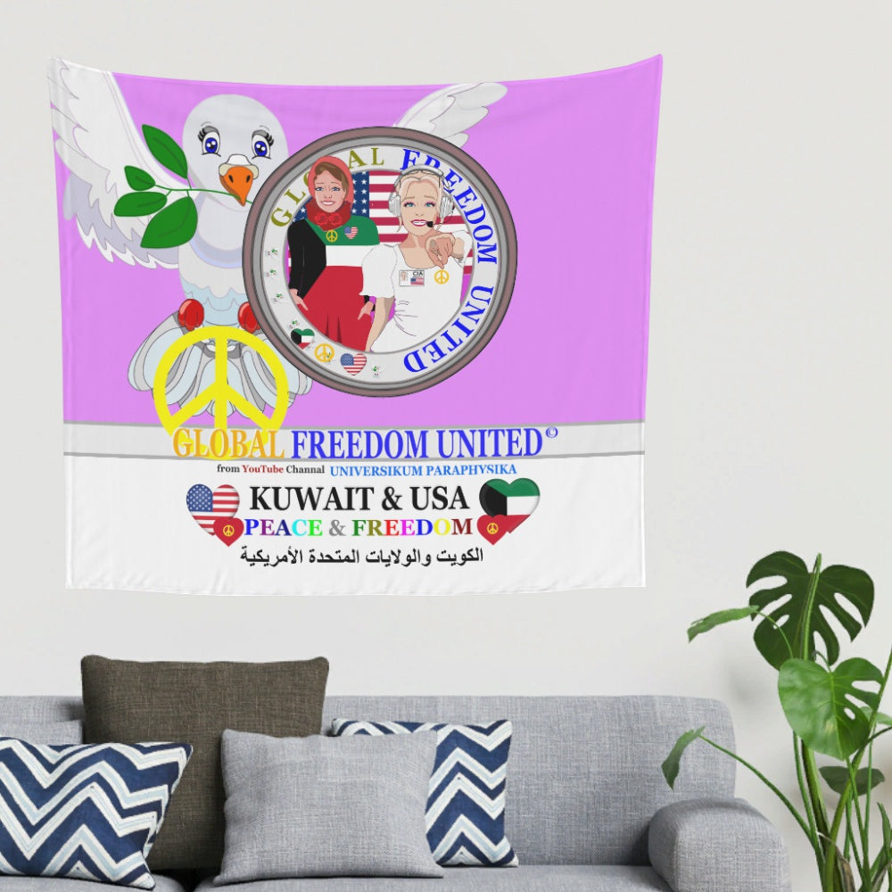 Tapestry Global Freedomo United Women Kuwait & Usa Old Peace Lilac