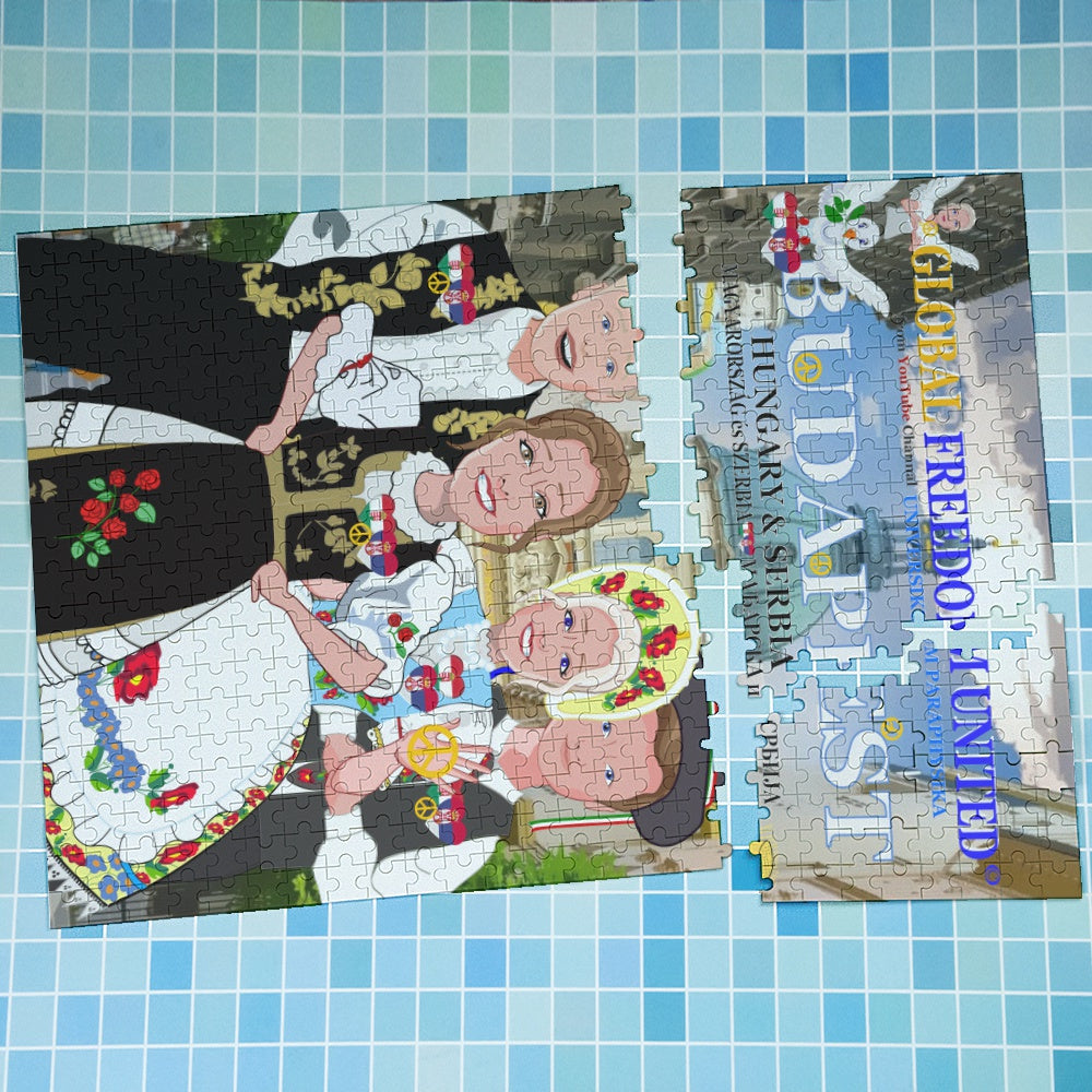 Paper Puzzle GLOBAL FREEDOM UNITED© Serbia & Hungary Budapest