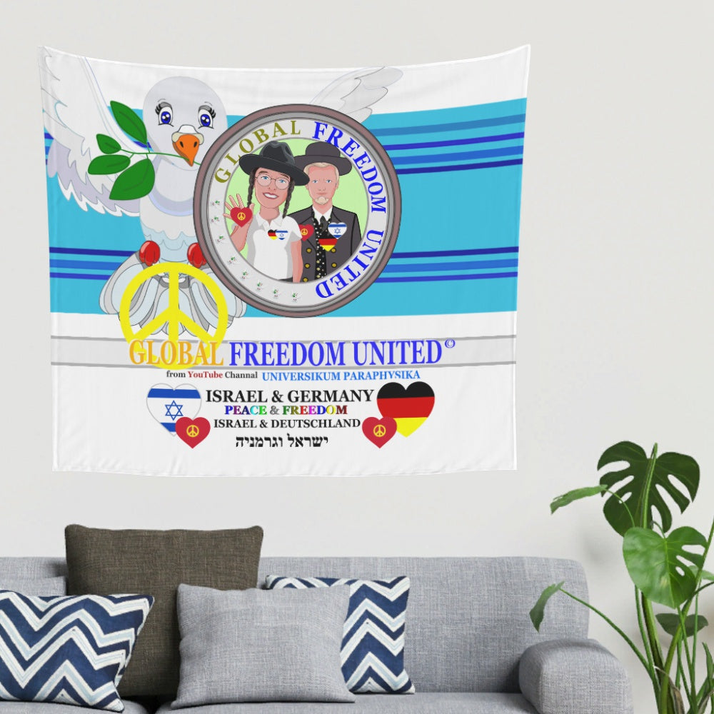 Tapestry GLOBAL FREEDOM UNITED© Men Israel & Germany Blue 2