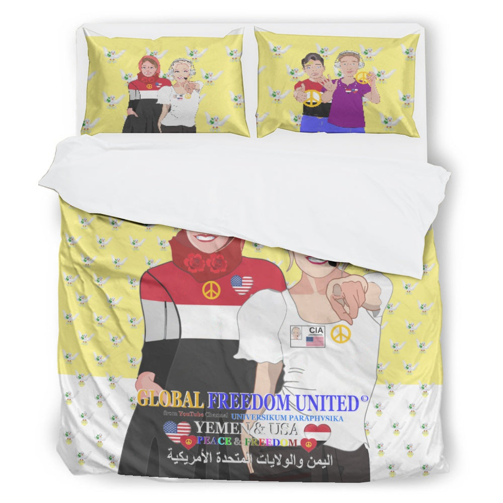 Bed Line GLOBAL FREEDOM UNITED© Women Yemen & USA Yellow