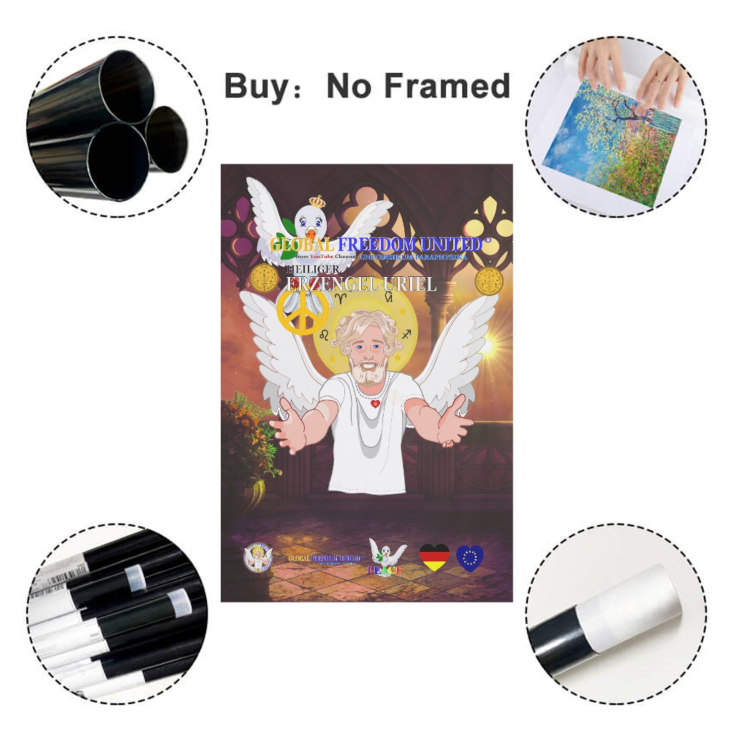 Poster GLOBAL FREEDOM UNITED© Archangel Uriel