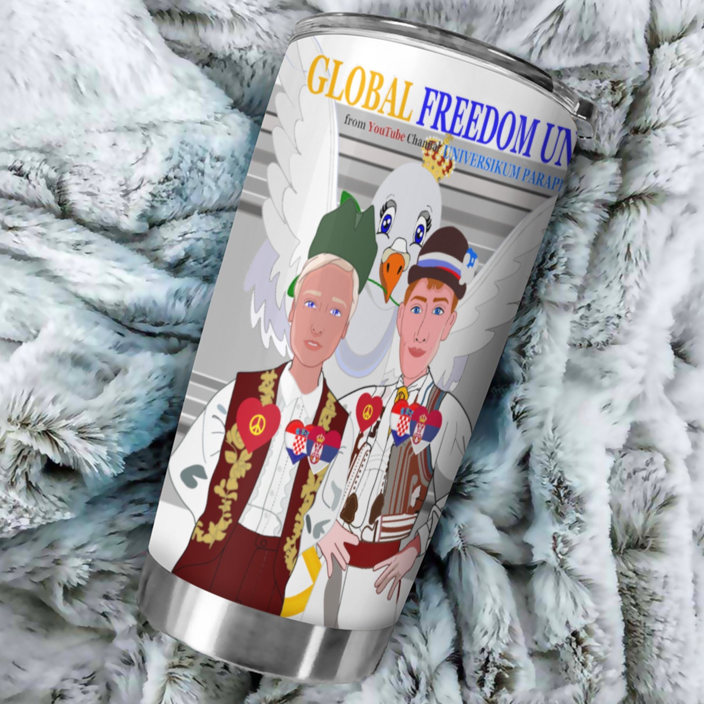 Tumbler Global Freedom United Men Croatia & Serbia Grey
