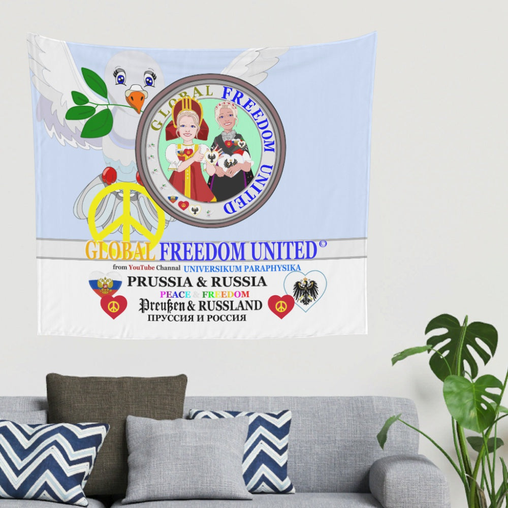 Tapestry Global Freedom United Women Prussia & Russia Old Peace Light Blue