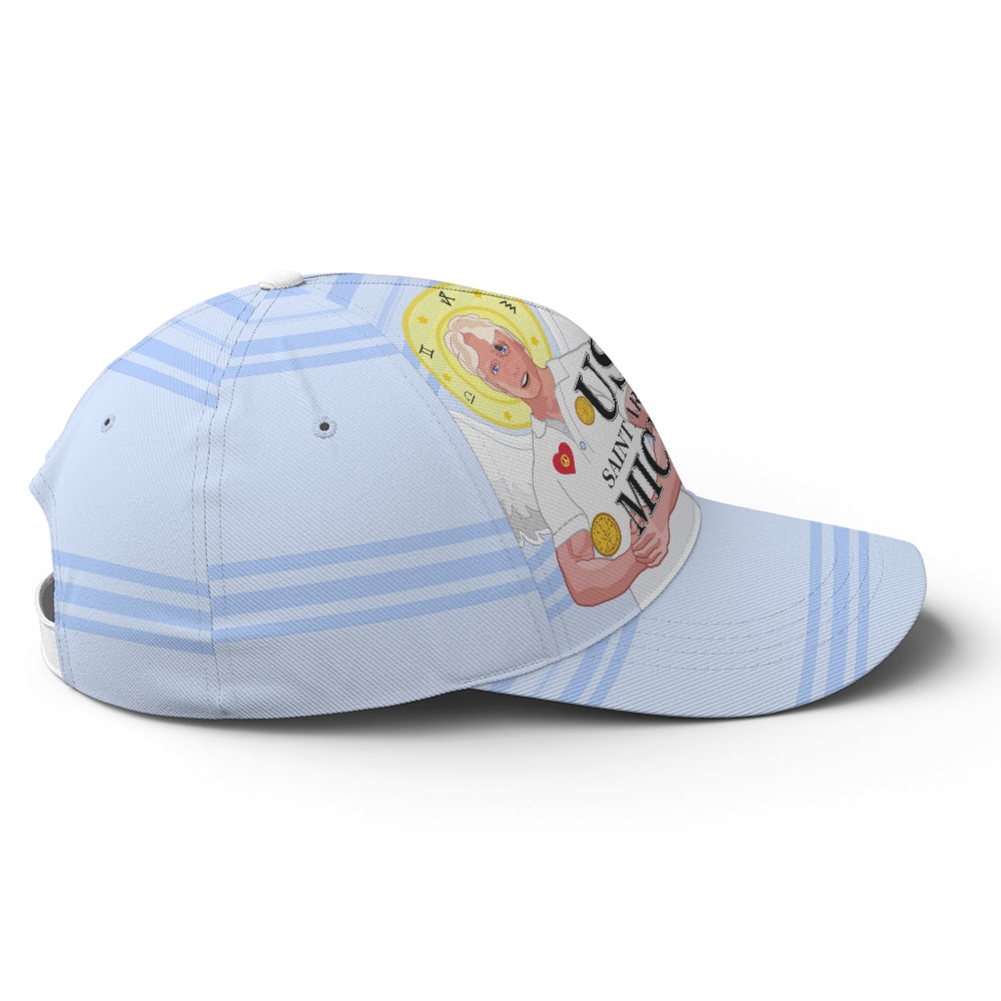 Basketball Cap Global Freedom United Archangel Michael Usa Light Blue