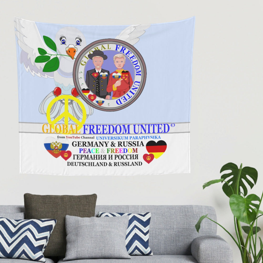 Tapestry Global Freedom United Men Russia & Germany Old Peace Light Blue