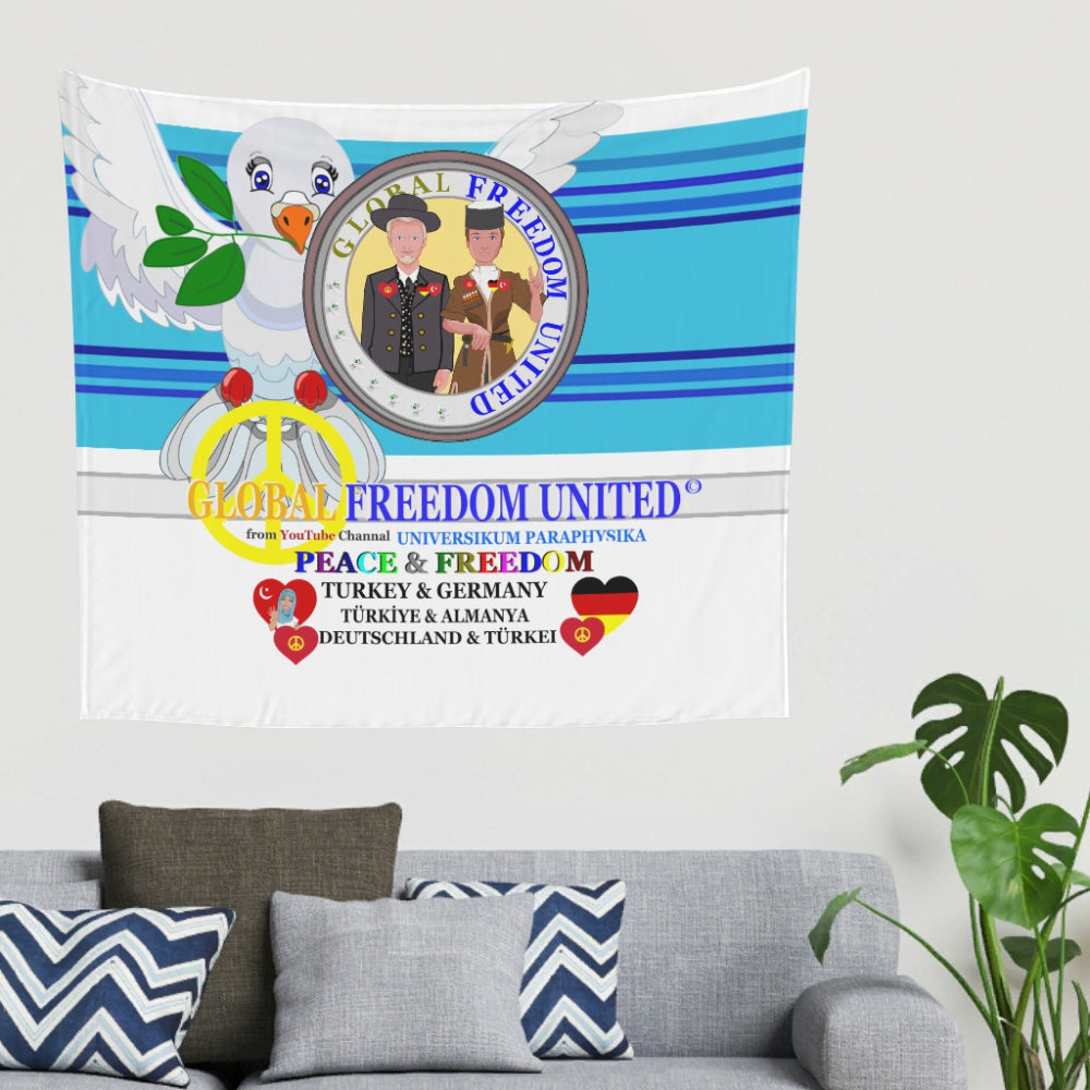 Tapestry Global Freedom United Men Turkey & Germany Old Peace Blue 2