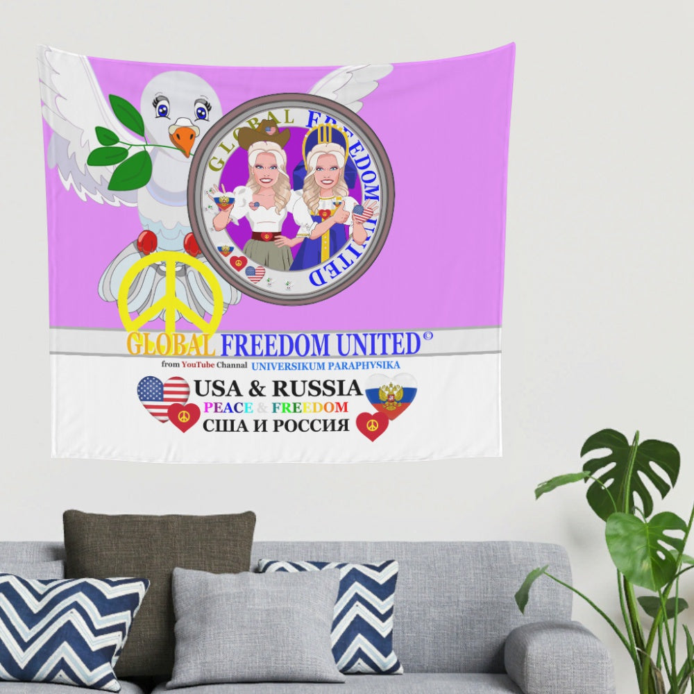 Tapestry Global Freedom United Women Usa & Russia Old Peace Lilac