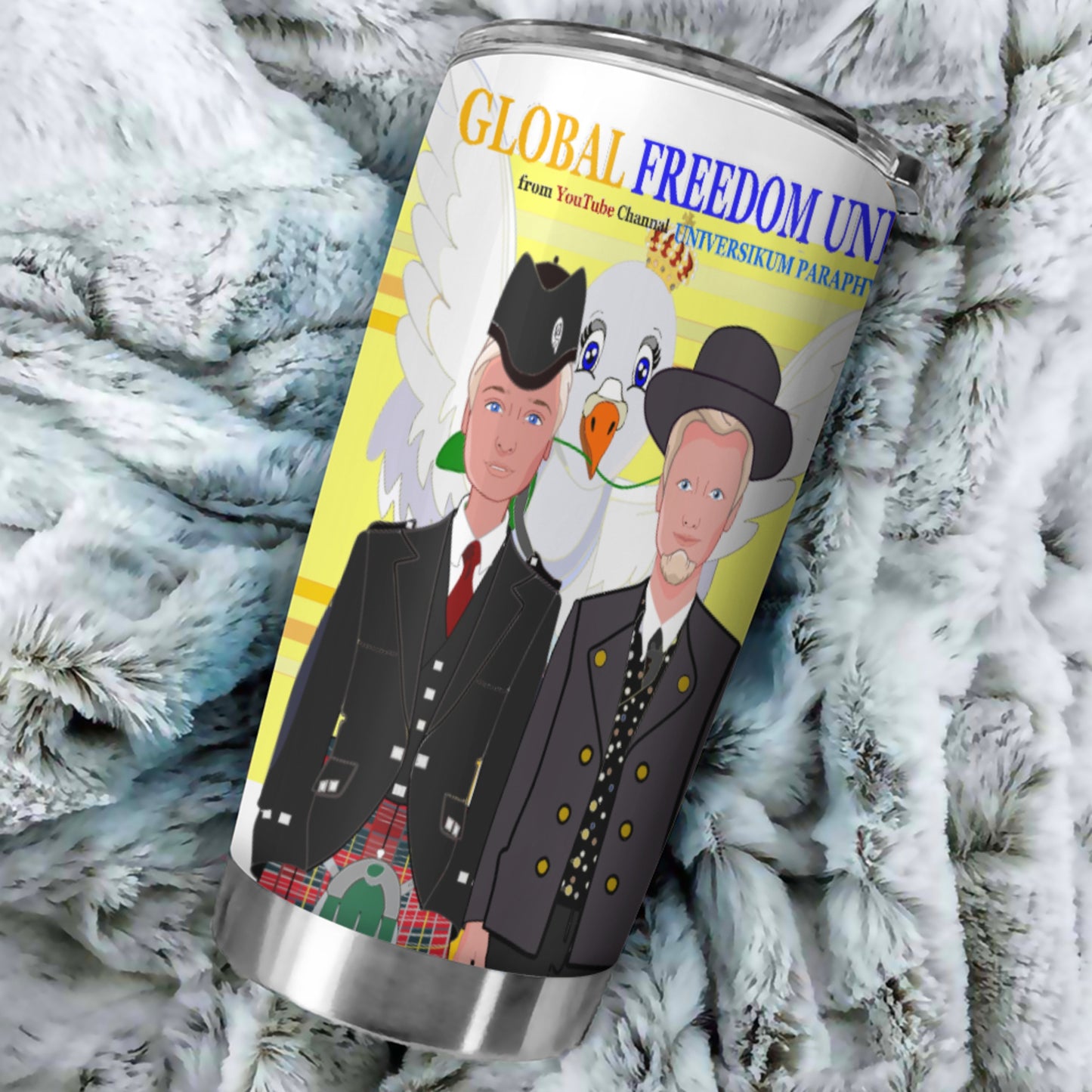 Tumbler Global Freedom United Men England & Germany Old Peace Yellow