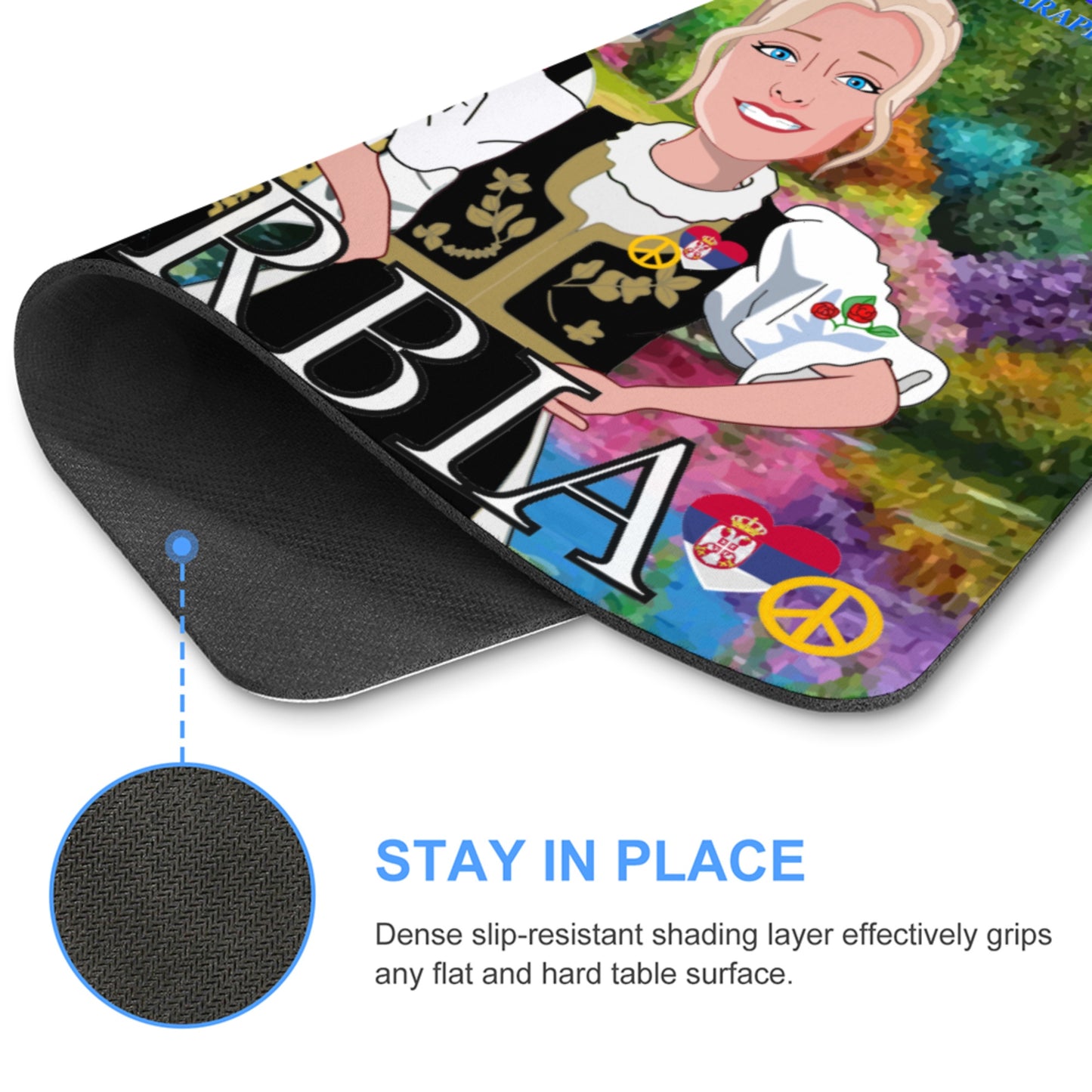 Mouse Pad Global Freedom United Couple Edition Serbia Black One