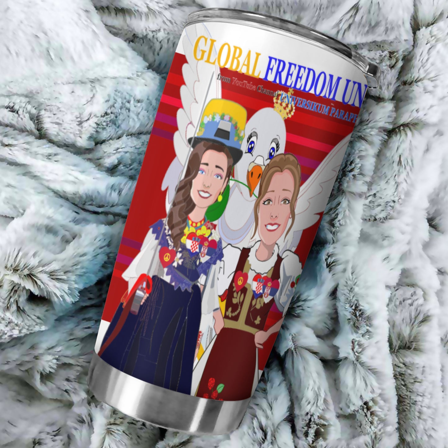 Tumbler Global Freedom United Women Croatia & Serbia Red