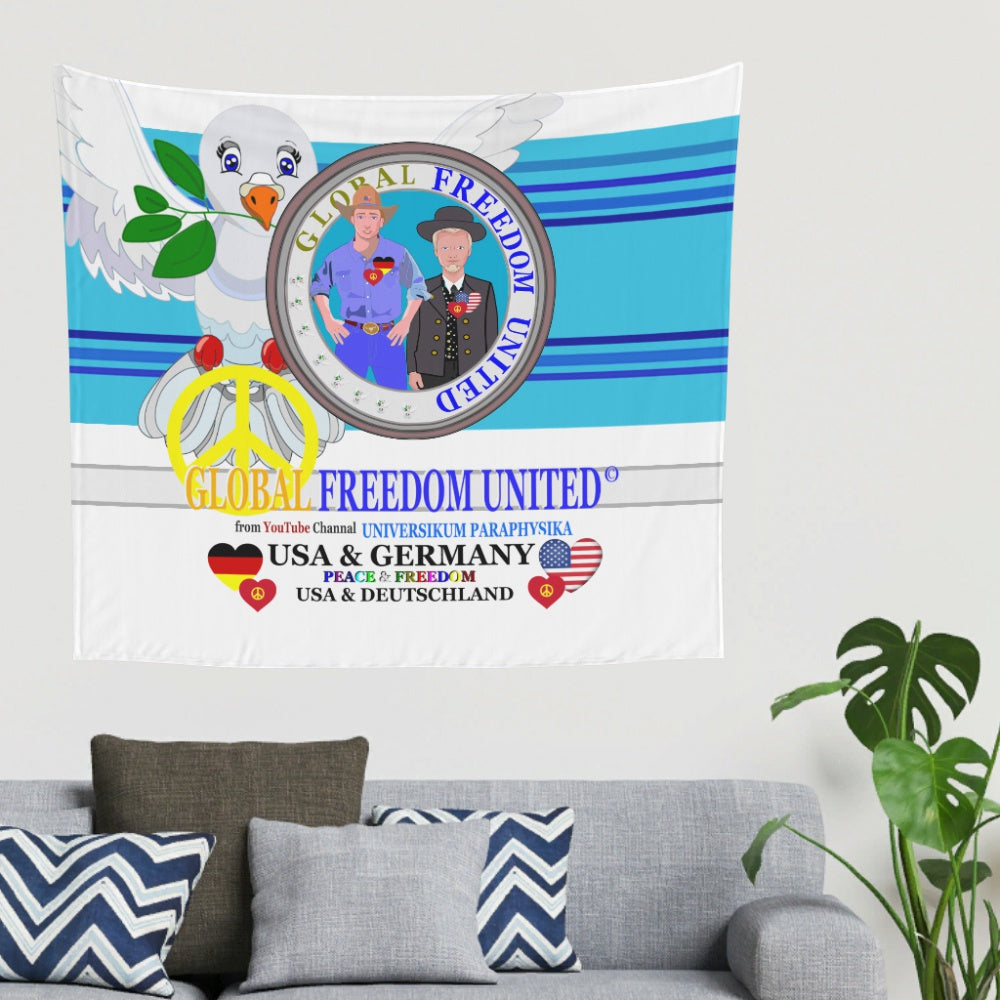 Tapestry Global Freedom United Men Usa & Germany Old Peace Blue 2