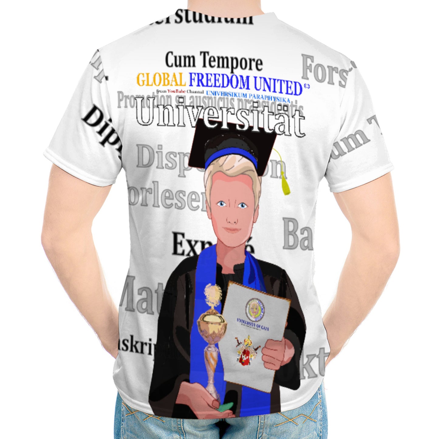 Men´s T-shirt Global Freedom United Student Boy Cooper Place Blond Hair 1