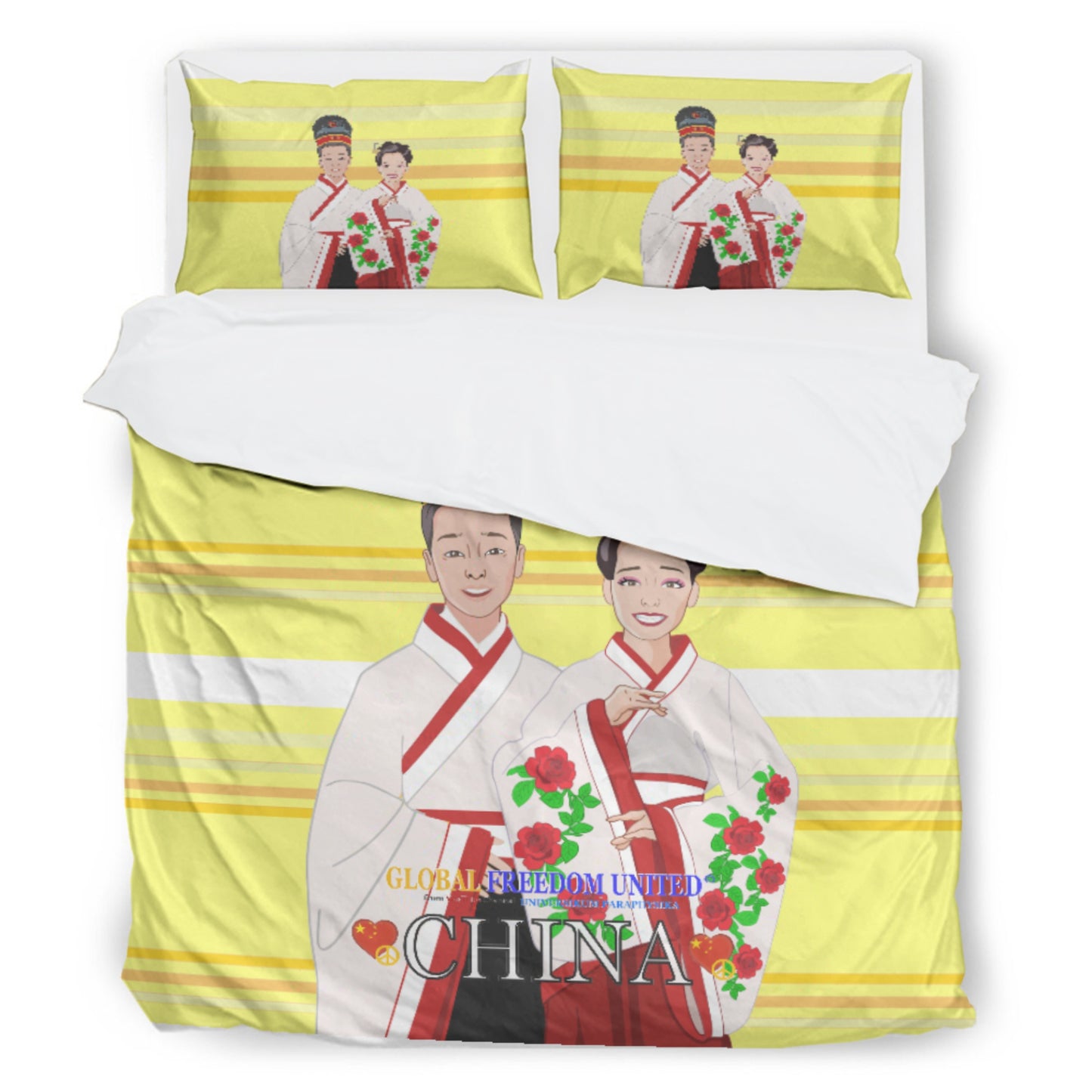 Bed Line GLOBAL FREEDOM UNITED© Couple China Yellow
