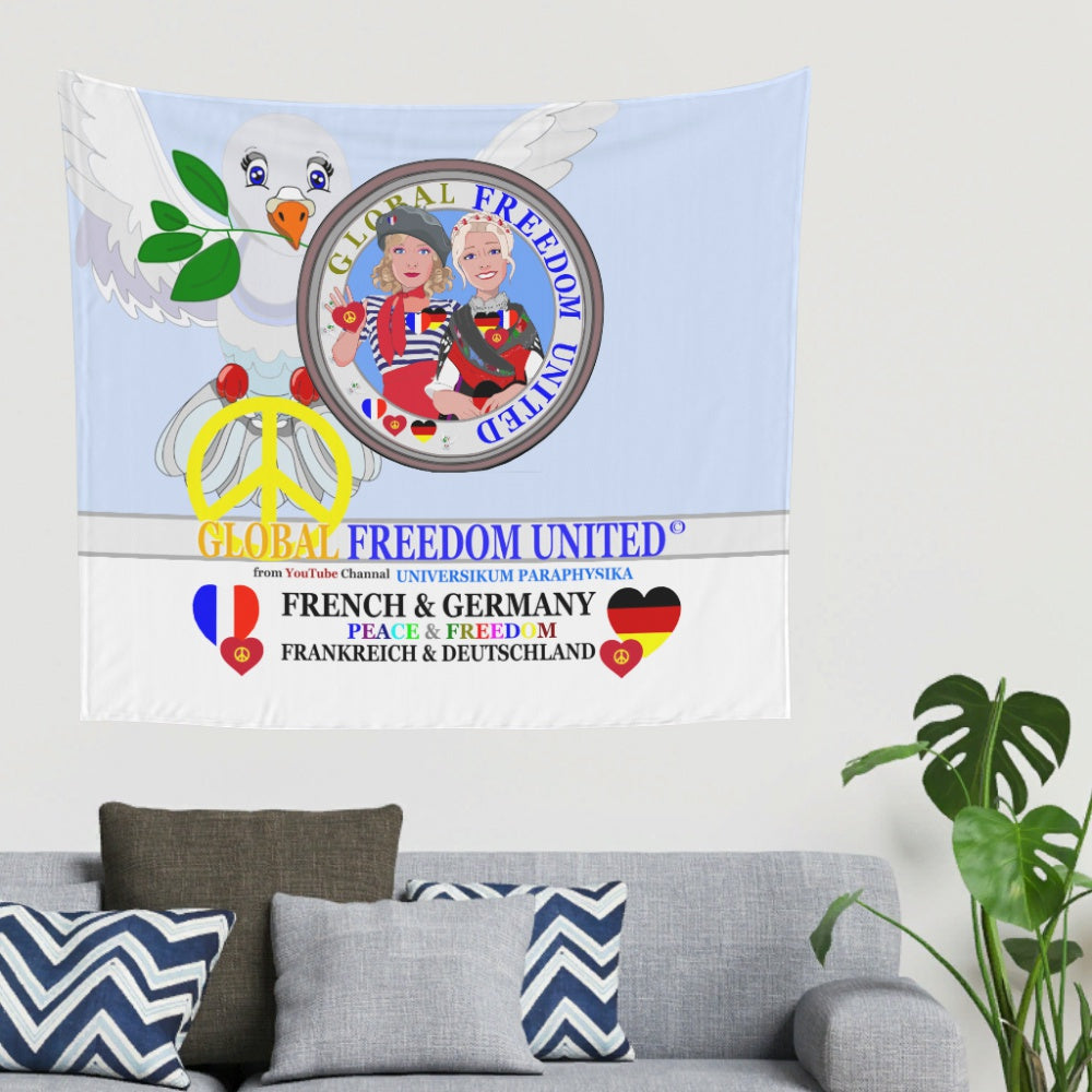 Tapestry Global Freedom United Women French & Germany Old Peace Light Blue