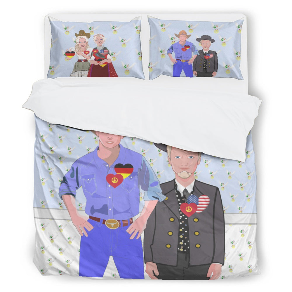 Bed Line GLOBAL FREEDOM UNITED© Men USA & Germany Light Blue