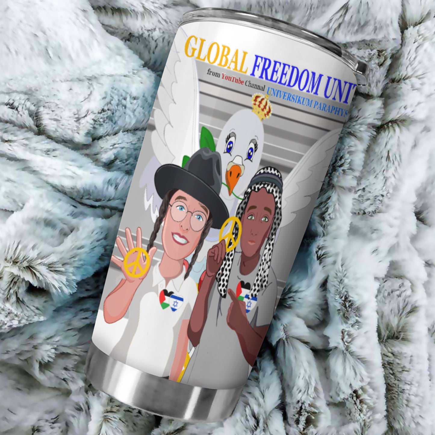 Tumbler Global Freedom United Men Palestina & Israel Grey