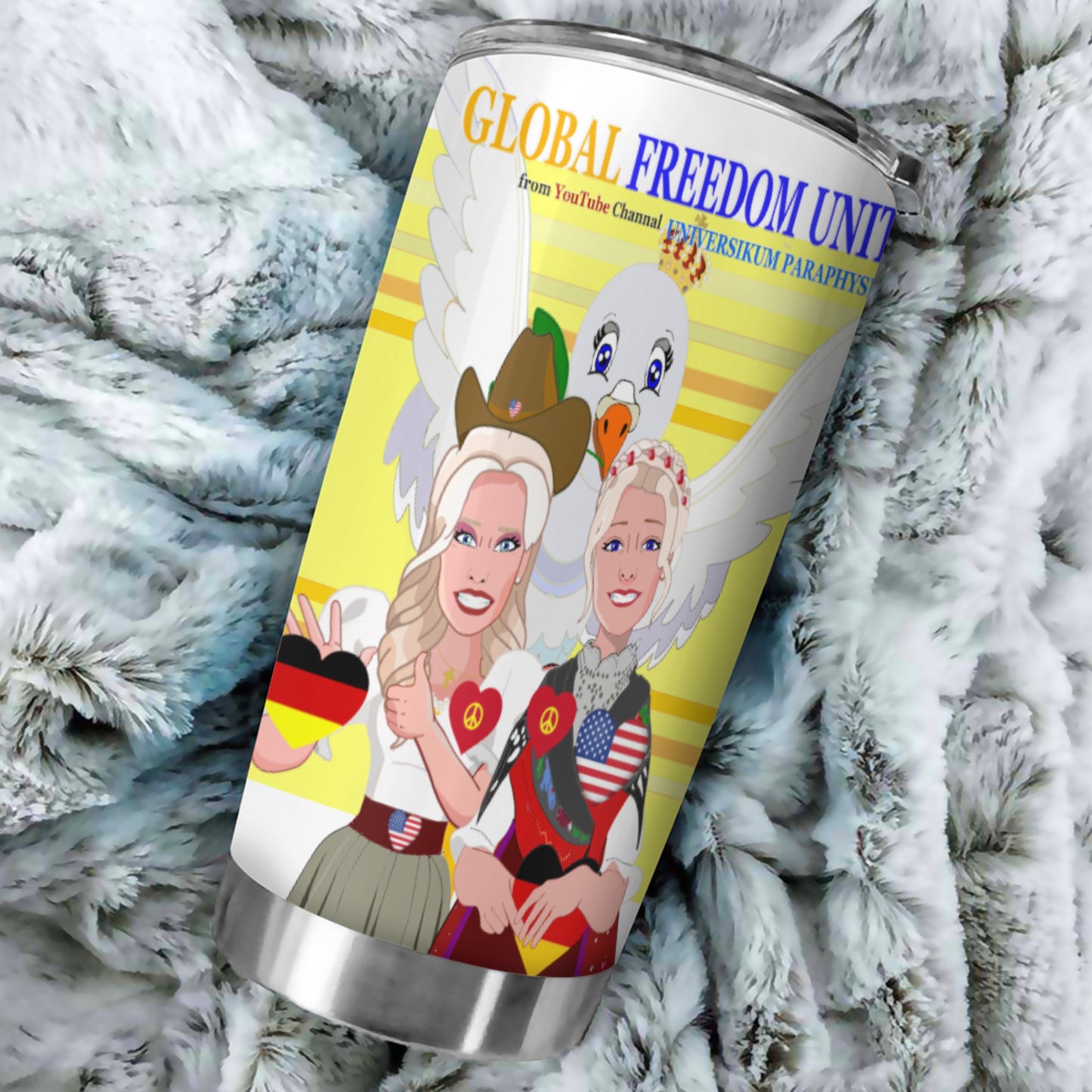 Tumbler Global Freedom United Women Usa & Germany Yellow