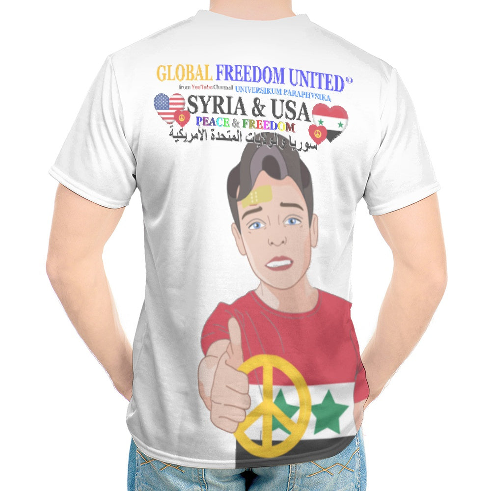 Men´s T-shirt GLOBAL FREEDOM UNITED© Men Syria & USA V3