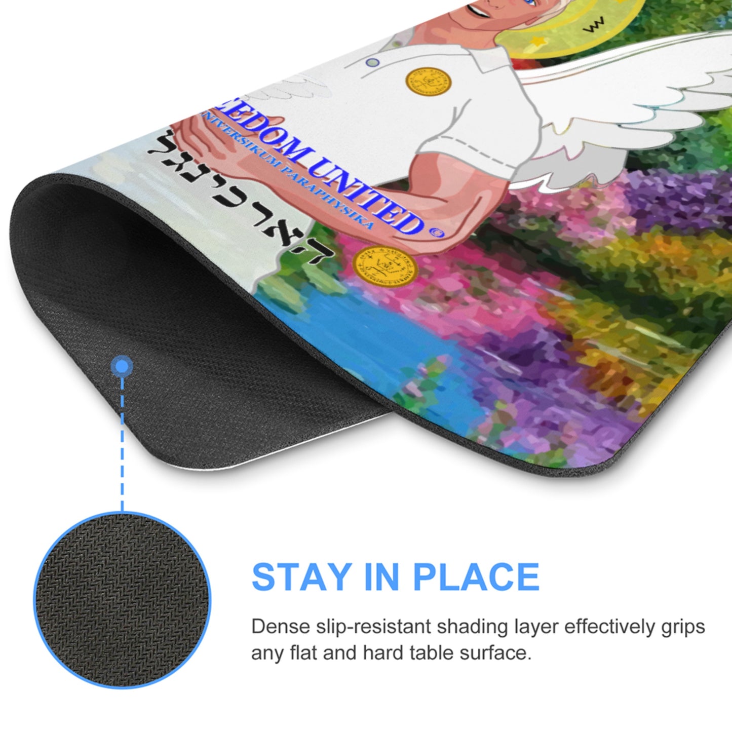 Mouse Pad Global Freedom United Archangel Michael Hebrew