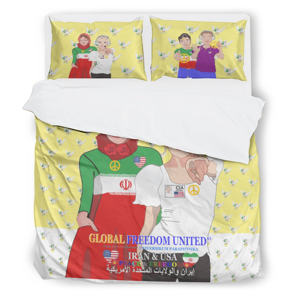 Bed Line GLOBAL FREEDOM UNITED© Women Iran & USA Yellow