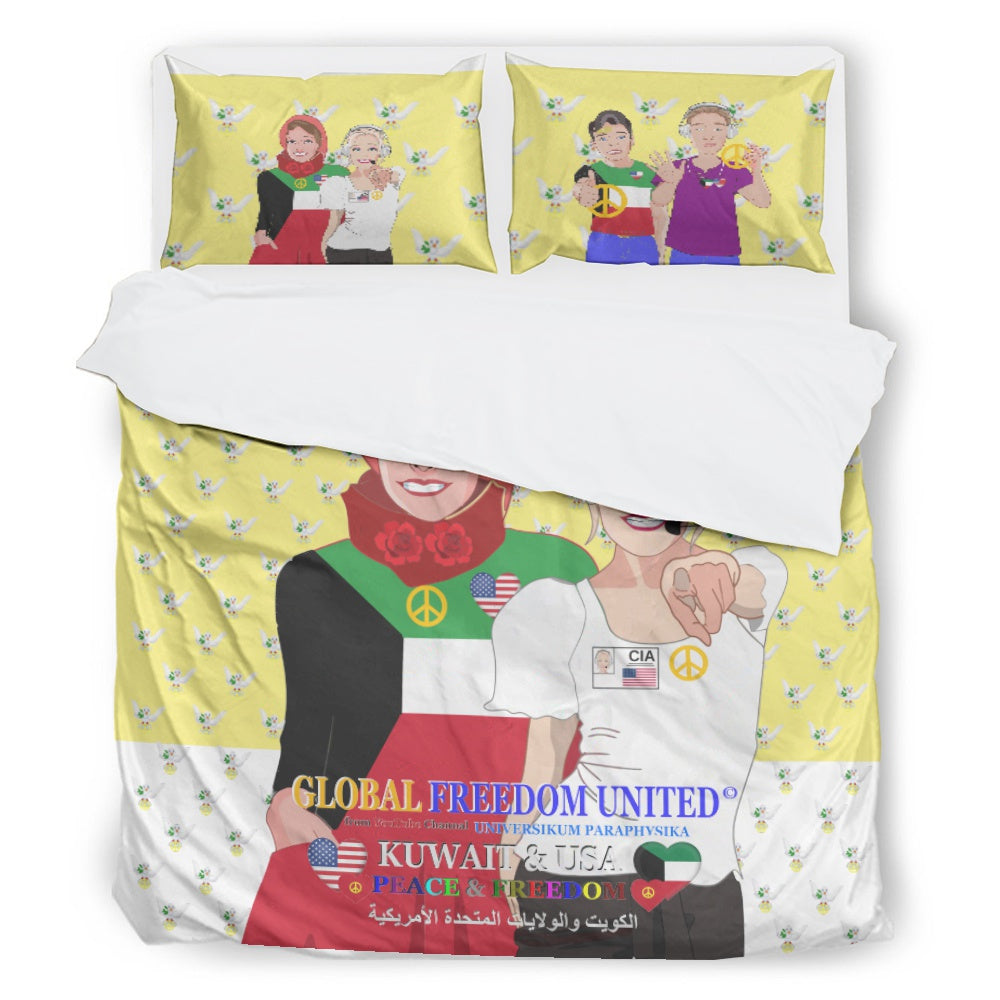 Bed Line GLOBAL FREEDOM UNITED© Women Kuwait & USA Yellow