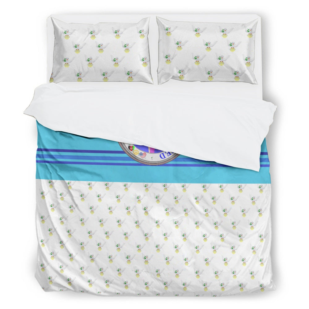 Bed Line GLOBAL FREEDOM UNITED© Men AFGHANISTAN & USA Circl Blue