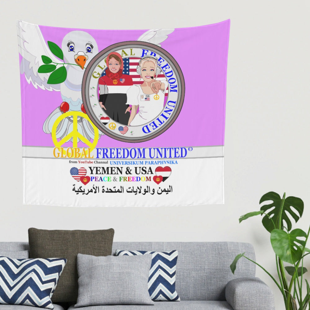 Tapestry Global Freedom United Women Yemen & Usa Old Peace Lilac