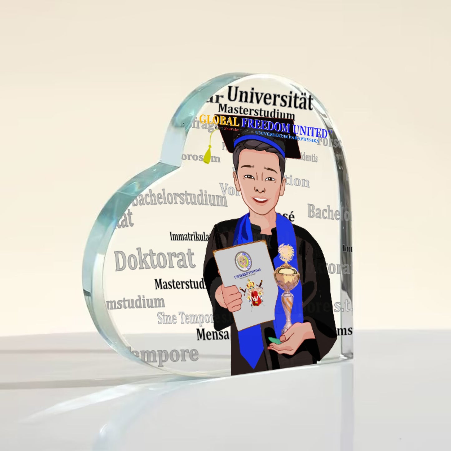 Acryl Heart Global Freedom United Asia Student Cooper Place