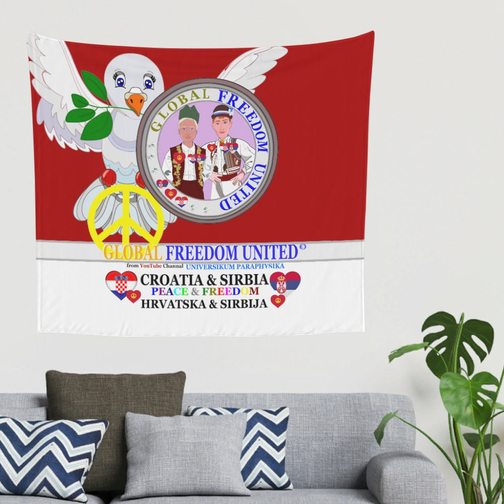Tapestry Global Freedom United Men Croatia & Serbia Old Peace Red