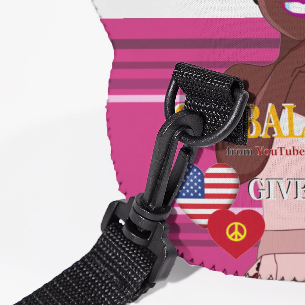 Meal Bag With Strap GLOBAL FREEDOM UNITED© Women Anti Fascism & Racism USA Pink 1