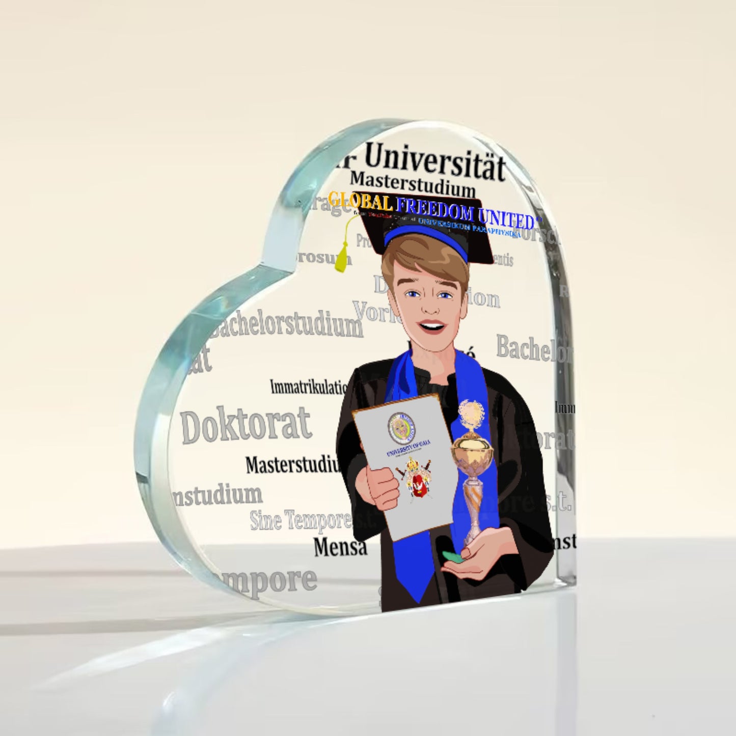 Acryl Heart Global Freedom United Student Boy Cooper Place Brown Hair 1