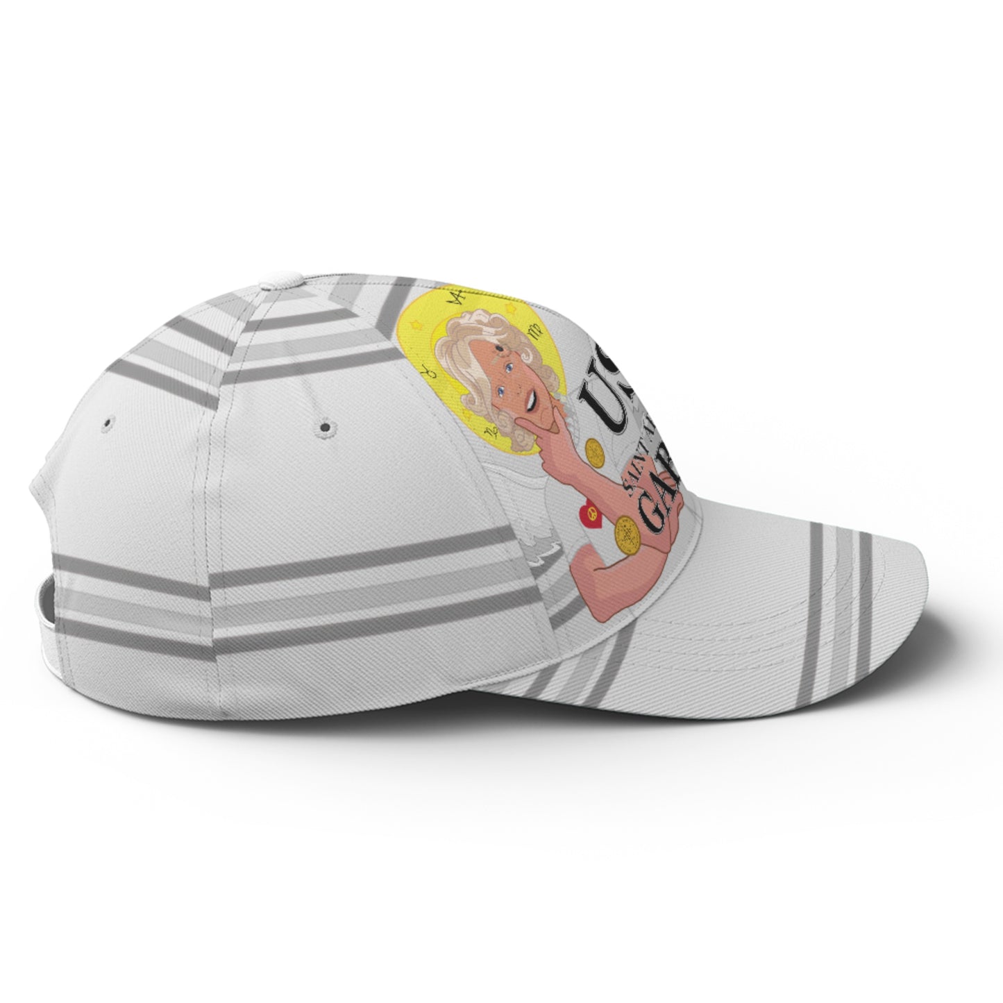 Baseball Cap GLOBAL FREEDOM UNITED© Archangel Gabriel USA Grey