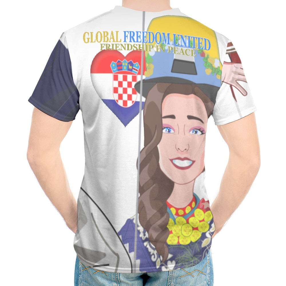 Men´s T-shirt Global Freedom United Couple Croatia