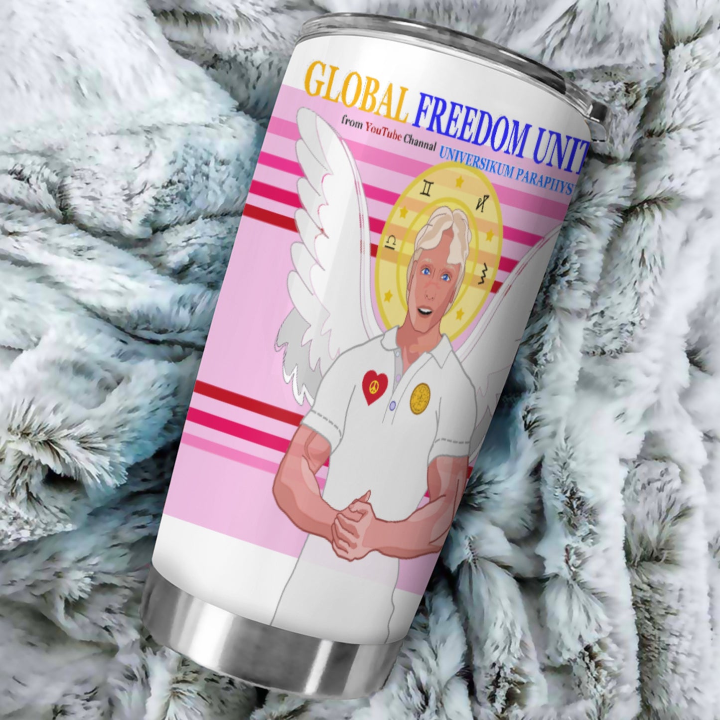 Tumbler Global Freedom United Archangel Michael German Pink 2