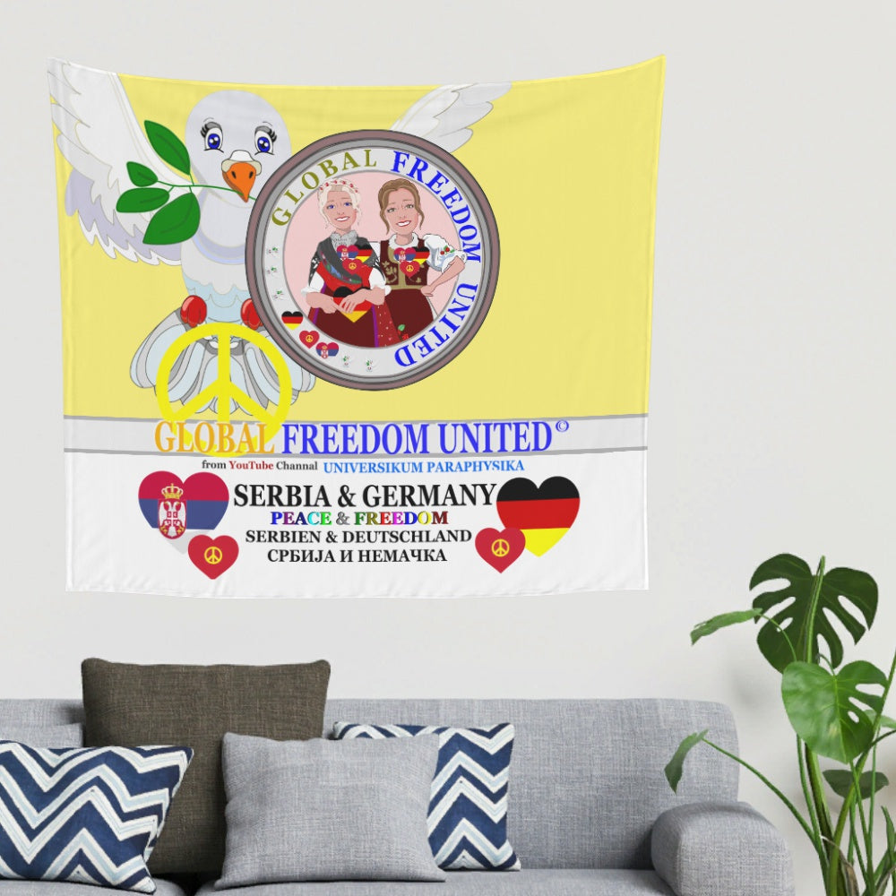 Tapestry GLOBAL FREEDOM UNITED© Women Serbia & Germany Yellow