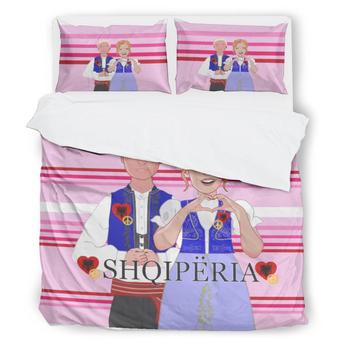 Bed Line GLOBAL FREEDOM UNITED© Couple Edition Albania Pink2