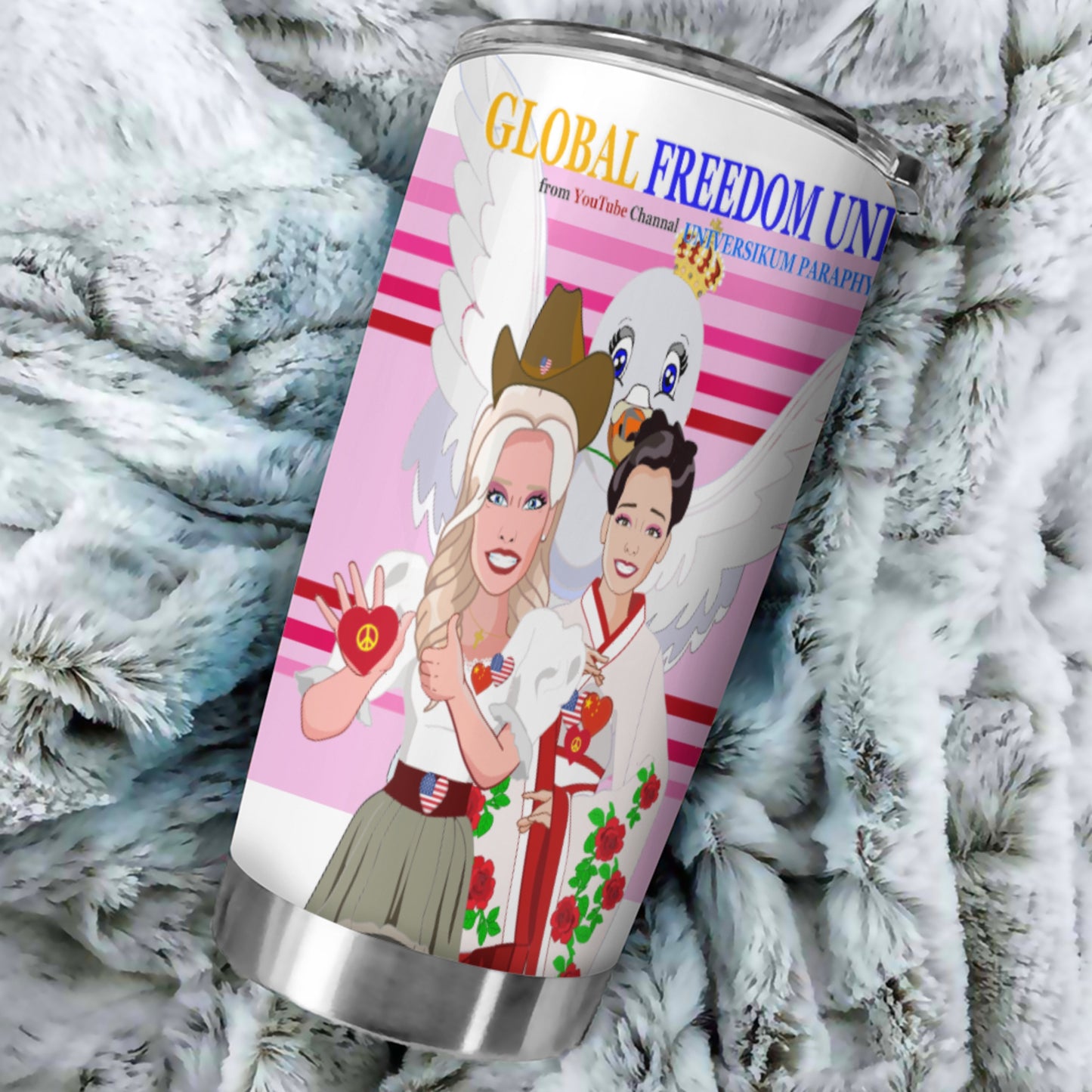 Tumbler Global Freedom United Men Usa & China Pink